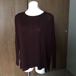 H&M lightweight split hem crewneck tunic sweater